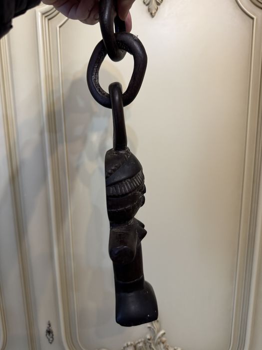 Statueta africana, zeita fertilitatii Ashanti. Papusa,talisman,amuleta