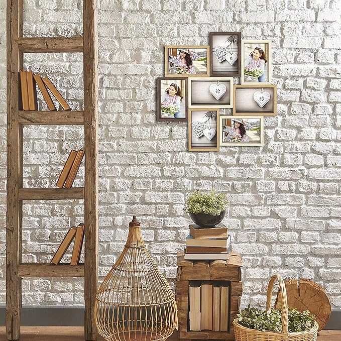 REDUSE de la 200RON, Rame foto colaj 8 / 12 poze, Lemn Natur Vopsibil