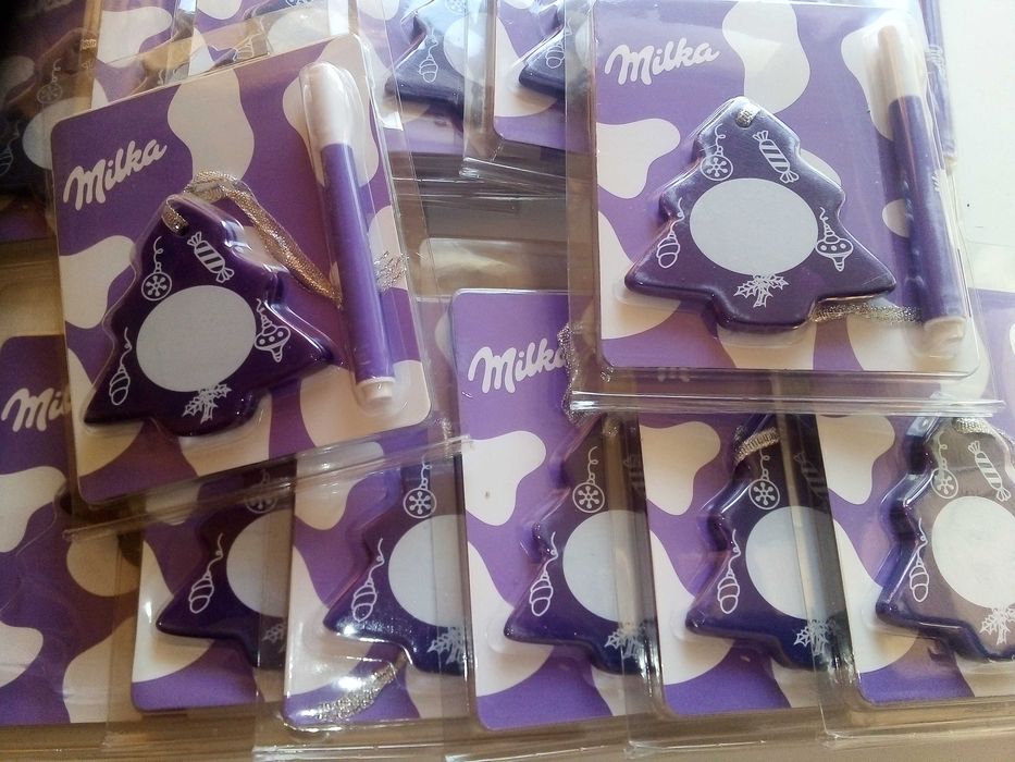 Коледна играчка Milka с маркер 46 броя нови
