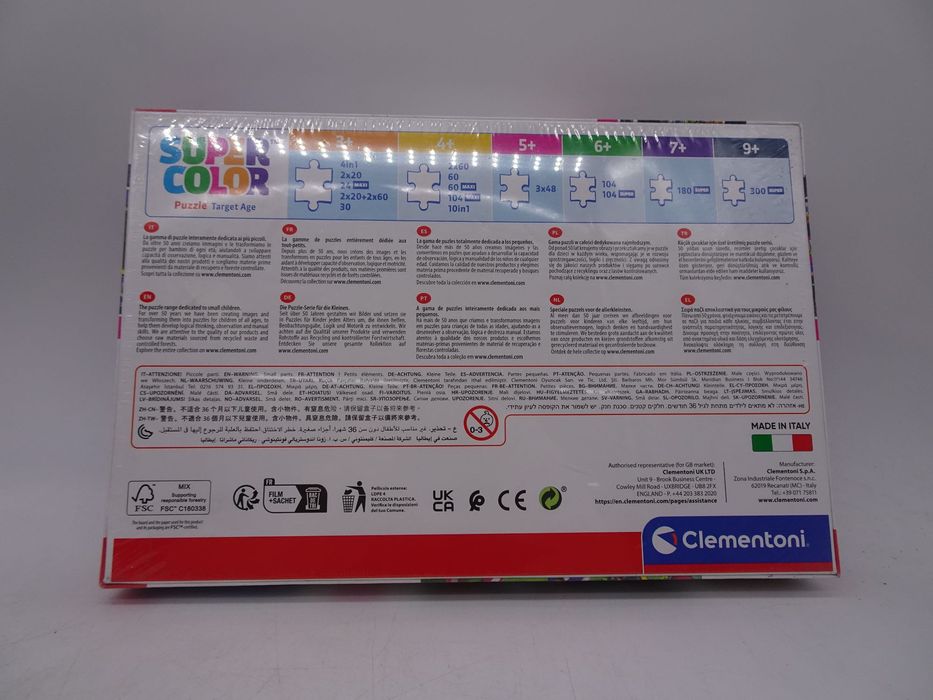 Clementoni - 25280 - Supercolor Puzzle Sonic - Puzzle 3 x 48 piese