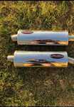 Pereche tobe inox moto eliptice Fuel UK noi doar testate 355 mm, 55 mm