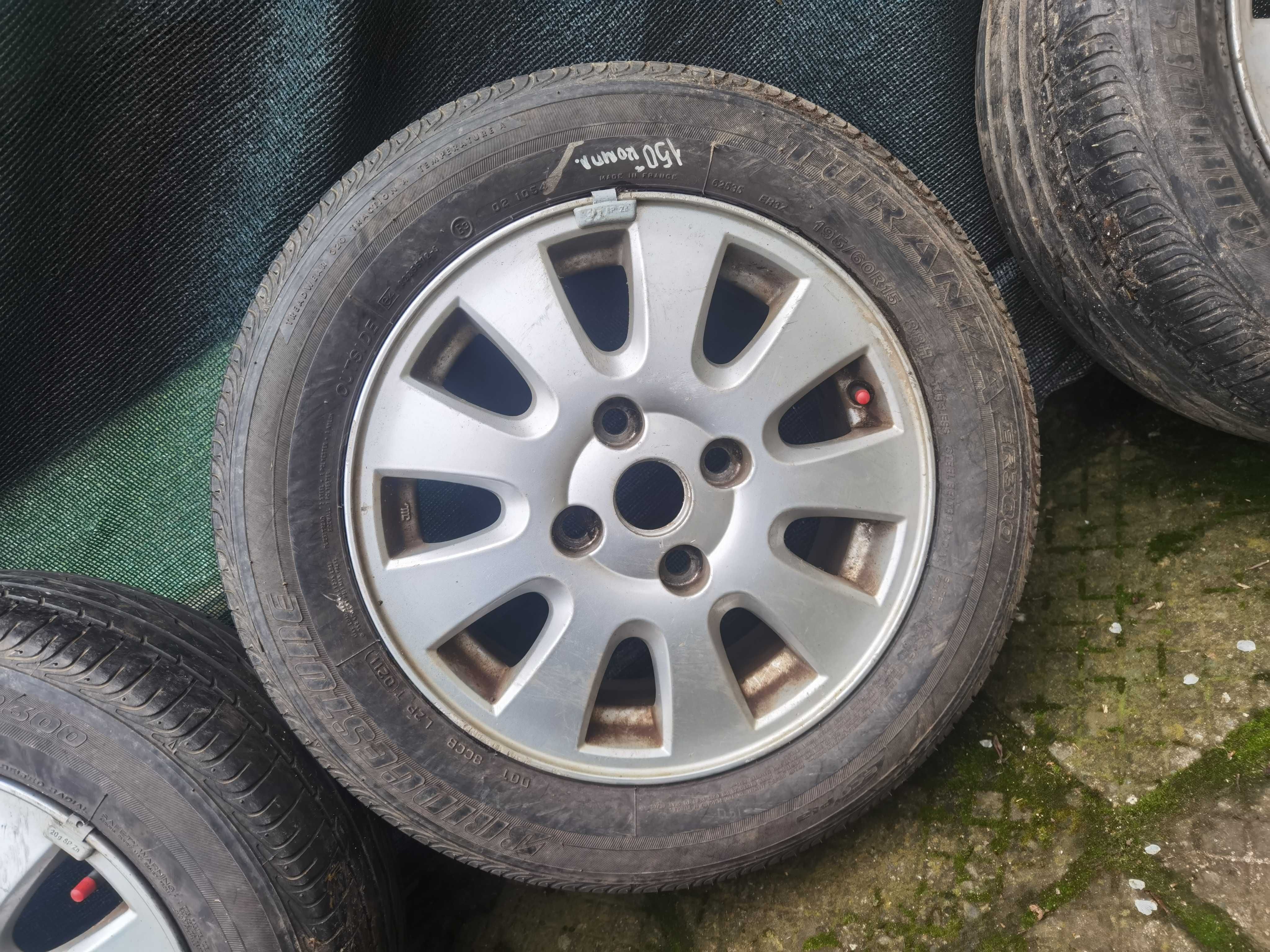 Летни гуми с джанти Mitsubishi E15x6J. 46 Dot и гуми Bridgestone