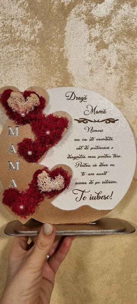 Rama/ Cadou cu licheni naturali pentru mama