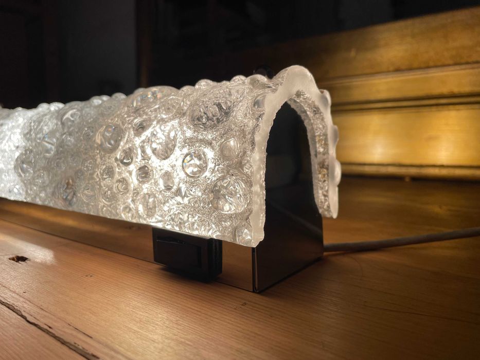 lampa perete aplica Hillebrand by Kalmar Franken iceglas art deco rara