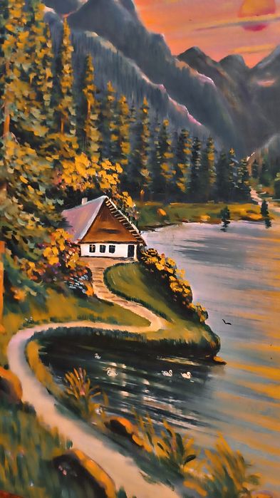 Tablou pictat pe pânză în ulei