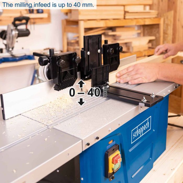 Настолна фреза Scheppach HF50-1500W,11500 – 24000 об./мин (в 6 стъпки)