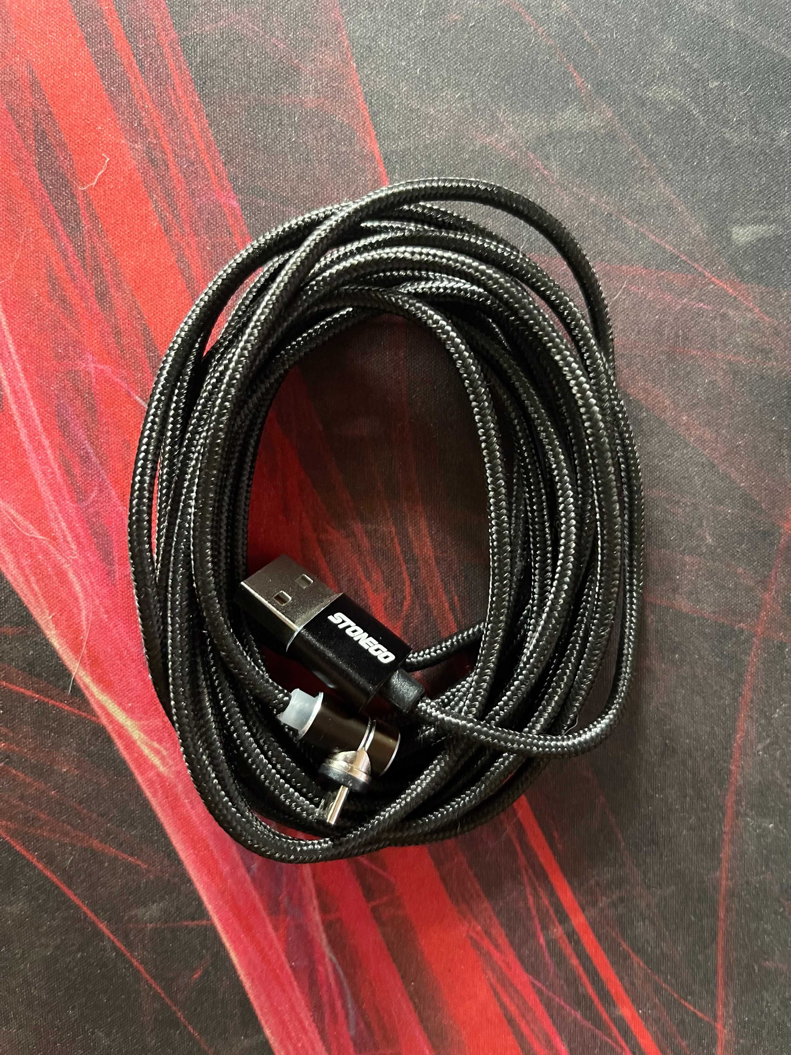 Магнитный плетёный кабель Stonego USB Type A - Micro USB / USB Type C