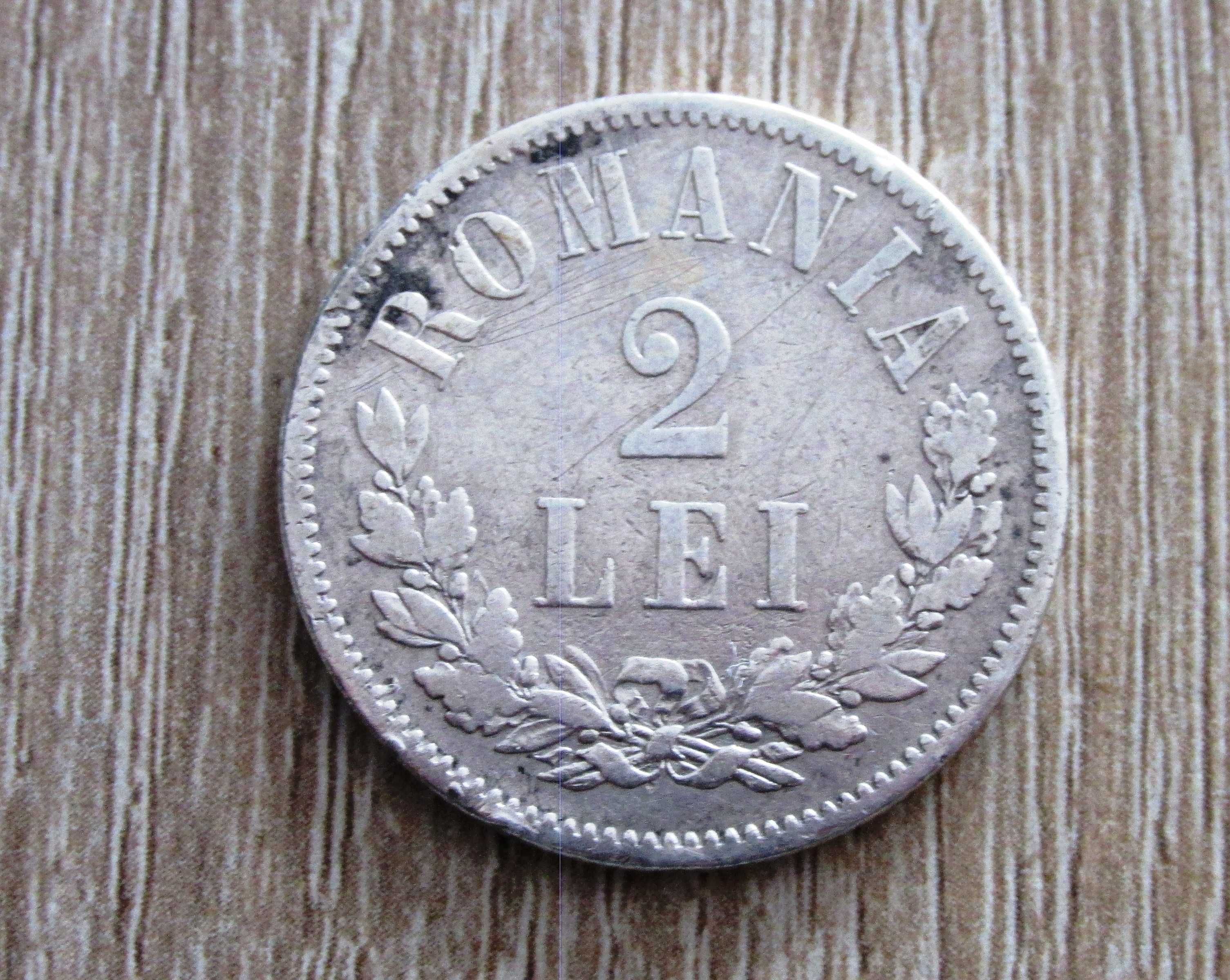 Moneda Argint 2 Lei 1873