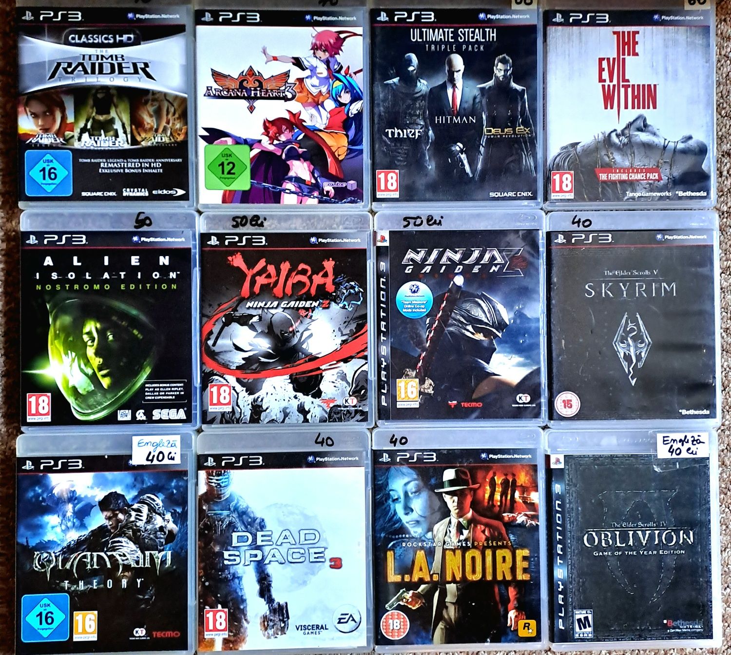 Jocuri ps3 Alien isolation Tomb raider Ninja gaiden