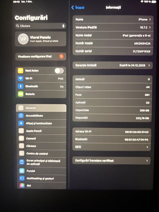 Ipad 9 / Wi-fi. 256 GB