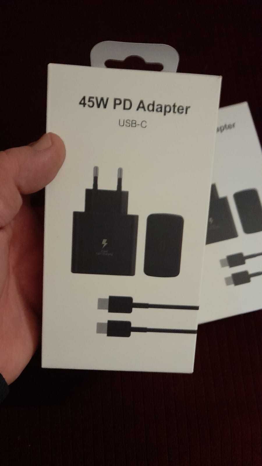 set incarcator 45w superfast charge iPhone 15 adaptor + cablu type c