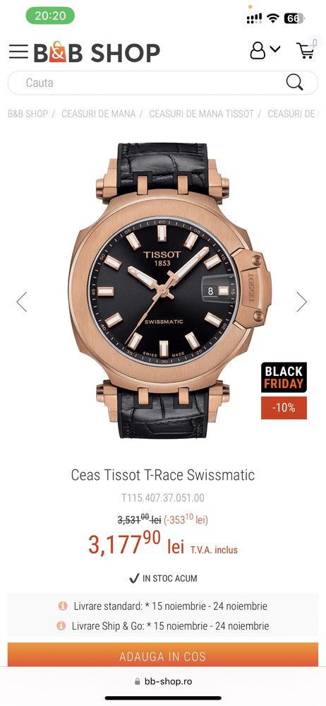 Vand Tissot T-Race swissmatic stare foarte buna