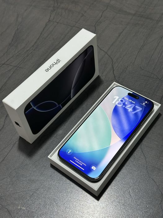 iPhone 16 Pro Max 100%Baterie Black Titanium Superb !