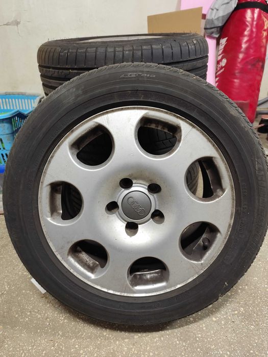 Jante aliaj și anvelope. 205/55R16 vară- 5 bucăți