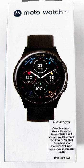 (AG 35)Smartwatch Motorola Watch 120    b.33312.3 - 350Lei