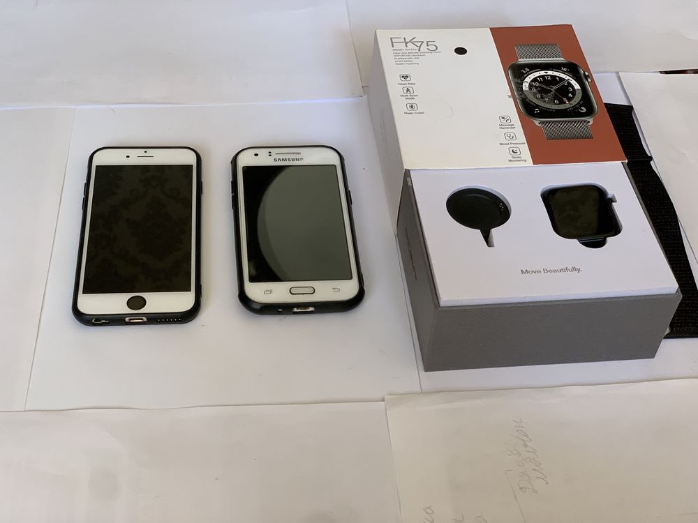 3 в 1 комплект: iPhone 6s, Samsung J1 va smart watch FK75