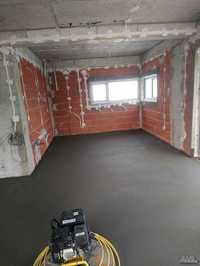 Замазка с машина, замазка върху подово отопление,саморазливна,бетон