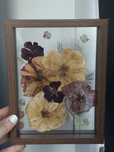 Tablou handmade flori presate