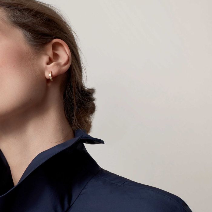 CARTIER Love Gold Hoop 2 Diamonds Дамски Обеци