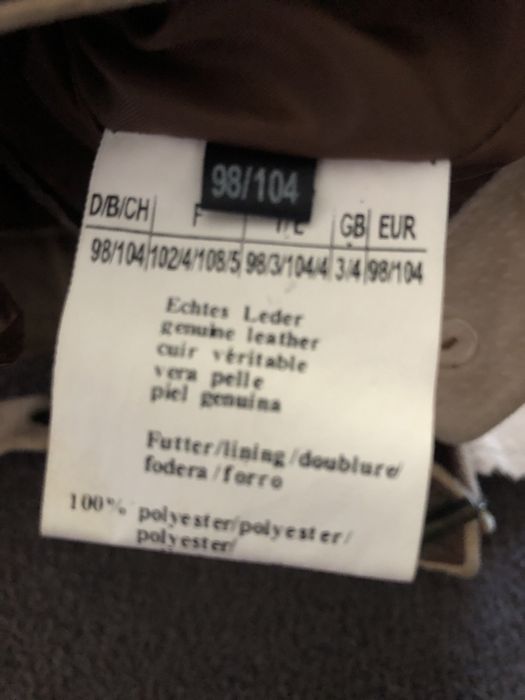 Pantaloni tirolezi din piele intoarsa,pentru copii,marime 98-104