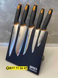 Ножове с магнитна стойка поставка комплект кухненски нож Луксозен BRIO