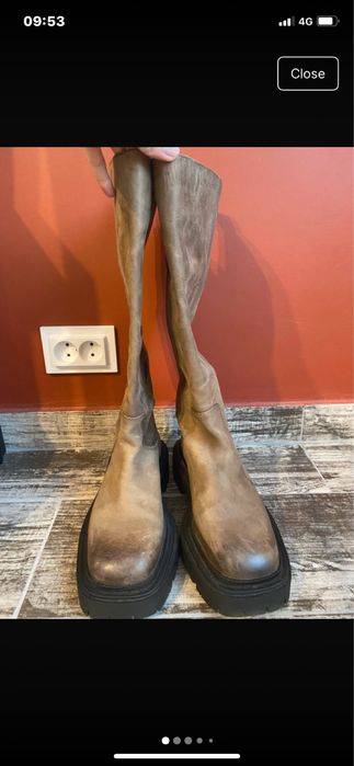 Ghete din piele naturala Zara