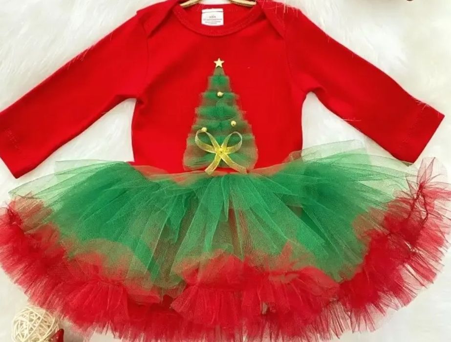 Новогоднее боди ёлочка для девочки