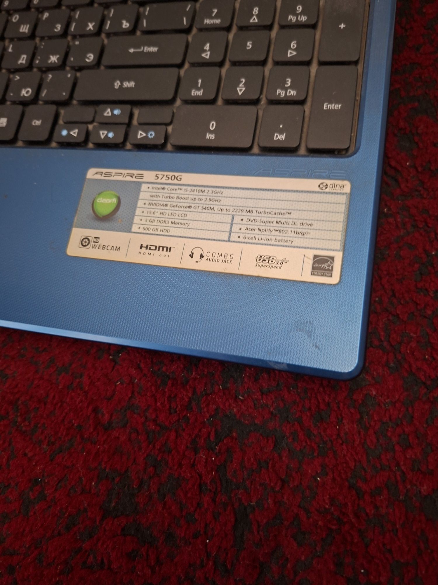 Acer core i5 оперативная память 3 ГБ можно ещё добавить видеокарта 1gb