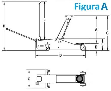 Cric hidraulic 2/800 Guede GUDE18035, 2 Tone