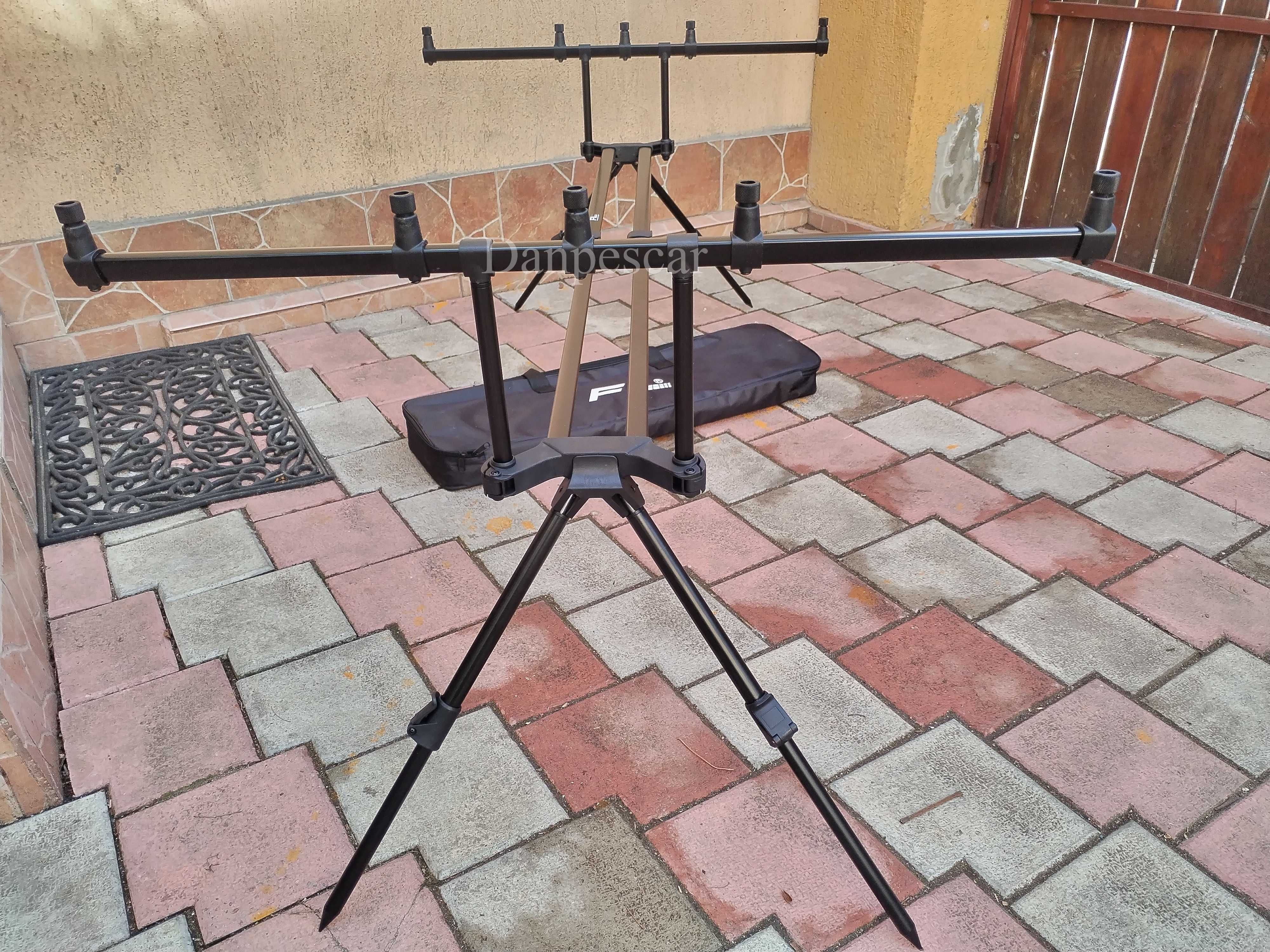 Rod pod FL159 Duo Pod BLACK pentru 3 sau 4 lansete buzz bar 78cm 2025