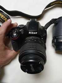 Nikon D 5100,2 obiective,incarcator si geanta