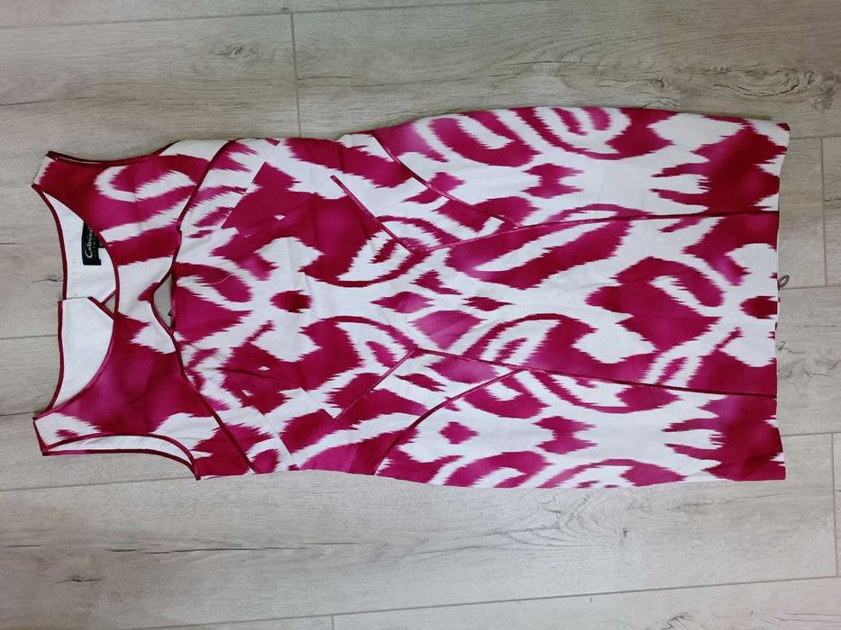 Платье летнее с поясом, размер 46