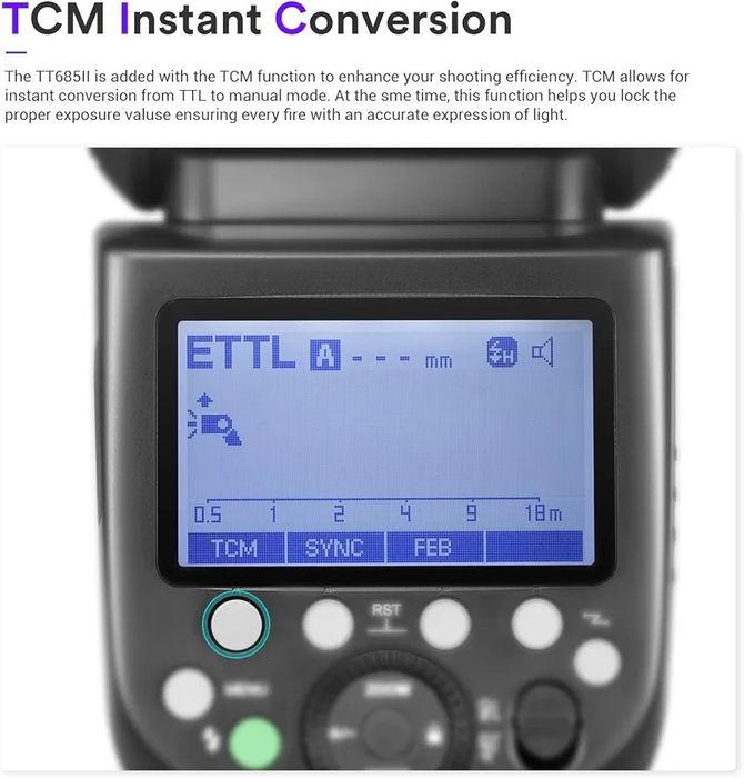 Светкавица Godox TT685 II C TTL Thinklite за Canon