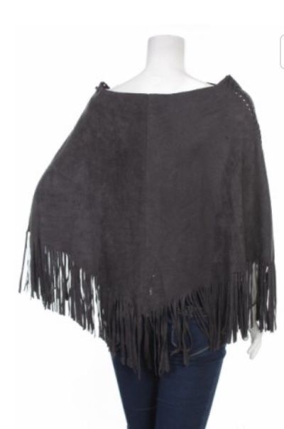 Poncho cu franjuri