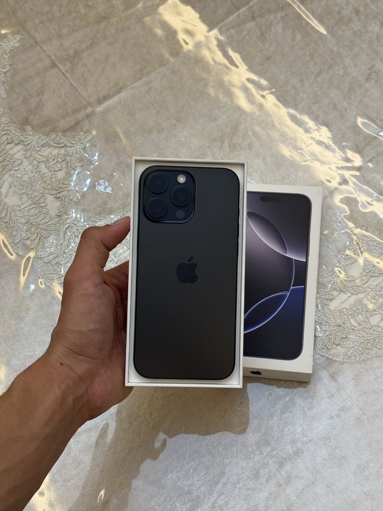 iPhone 16 Pro Max 256/100% 120sikl yengide Black Titanium