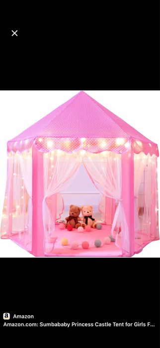 Bolalar uchun Princess Castle o‘yin chodiri