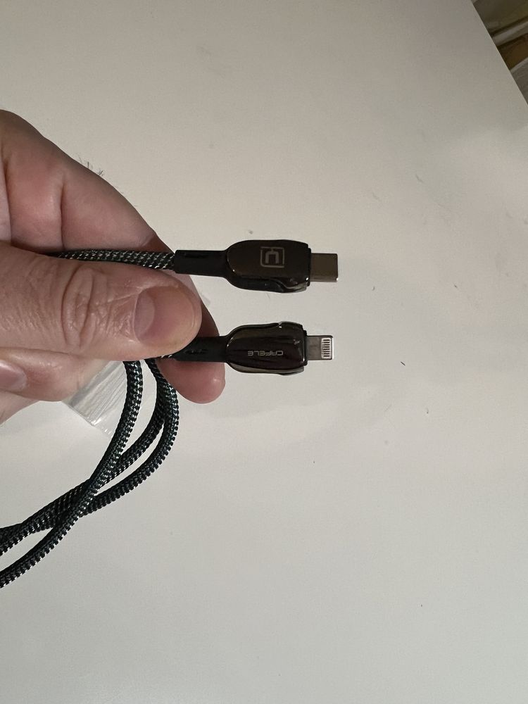 2 бр. кабели с оплетка за iPhone USB Type-C към Lightening 1м