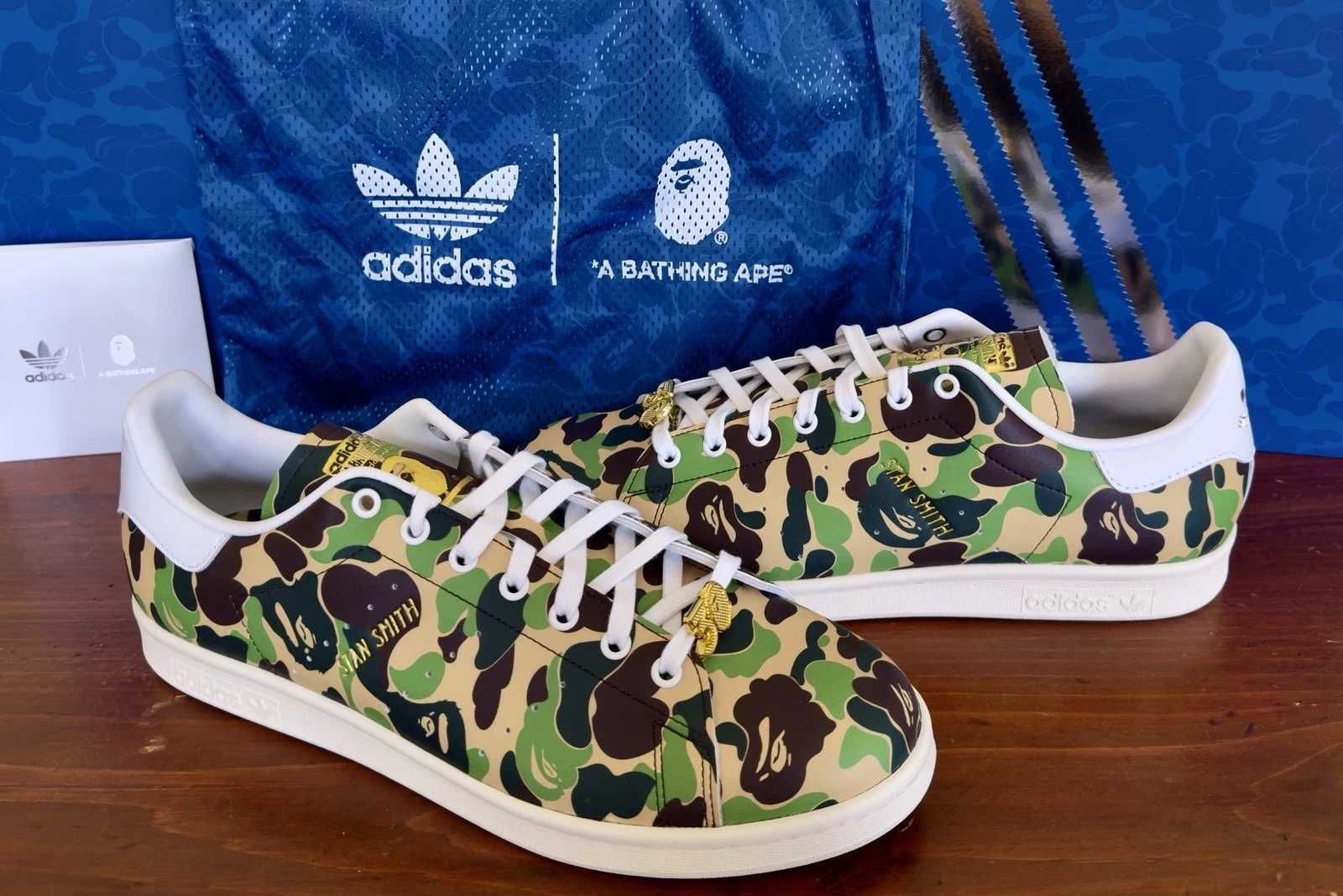 Оригинални кецове *ADIDAS STAN SMITH & BAPE 30th ANNIVERSARY* EU40 -48
