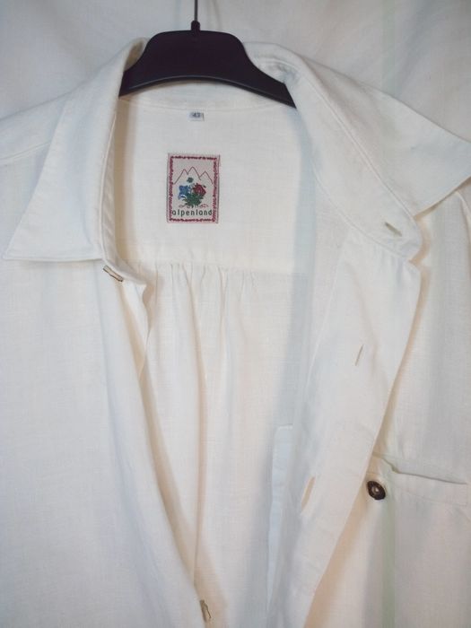 Cămașă tradițională bărbătească bavareză vintage 3XL /43 (eticheta)