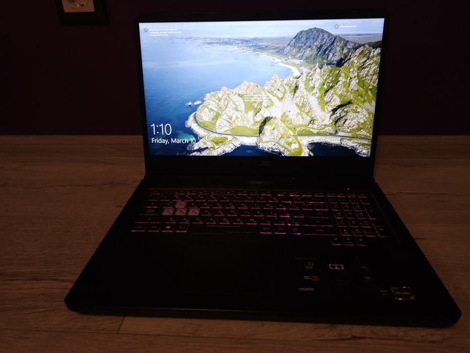 Gaming Laptop - Asus TuF Gaming FX705D, Ryzen 7,16 GB,GTX 1660 TI 6GB