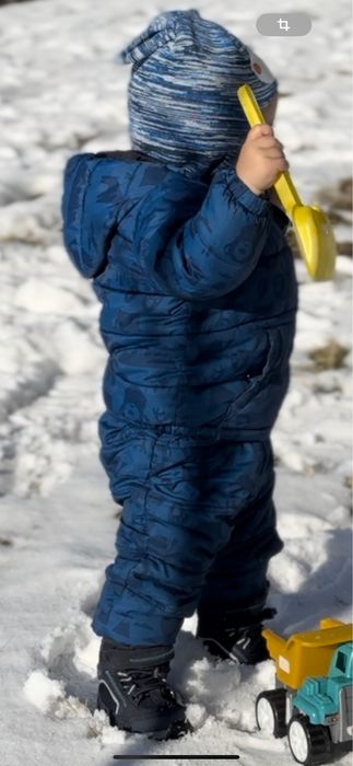 комбинезон (+ куртка) очень теплый, красивый от Zara на 1,2,3 года