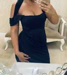 Rochie neagra satin marimea 40
