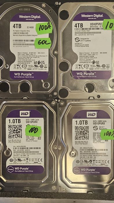 Hdd video recording WD Purple 3.5 1TB 5400rpm 64MB SATA3