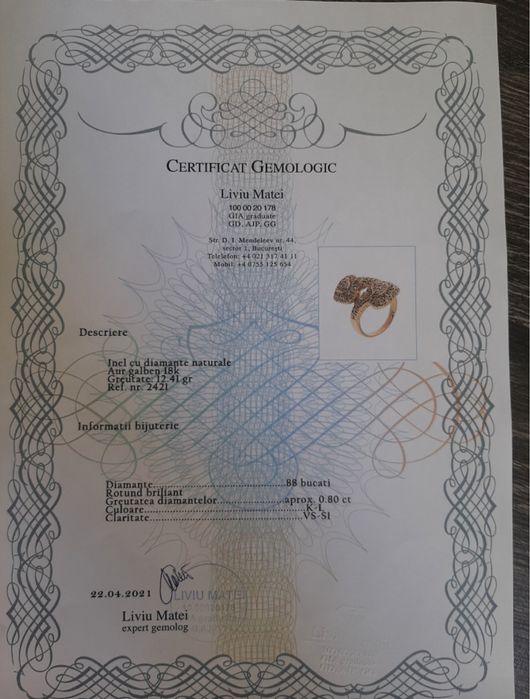 Inel cu Diamante deosebit