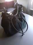 Geanta piele combinat velur+lacVeronesse
