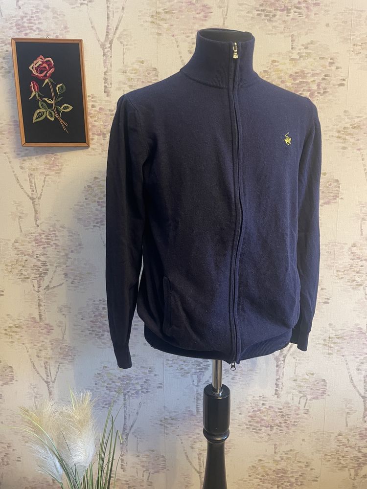 Jerseu barbati lana merino si cashmere Blue Stone L/XL