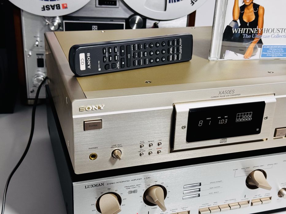 CD-player audiophili SONY CDP-XA50ES,gama ES,cu PUC,champagne,telecoma