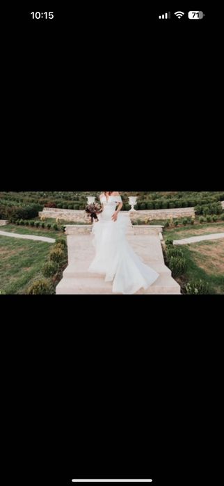 Vand rochie de mireasa Esposa sirena cu trena detasabila