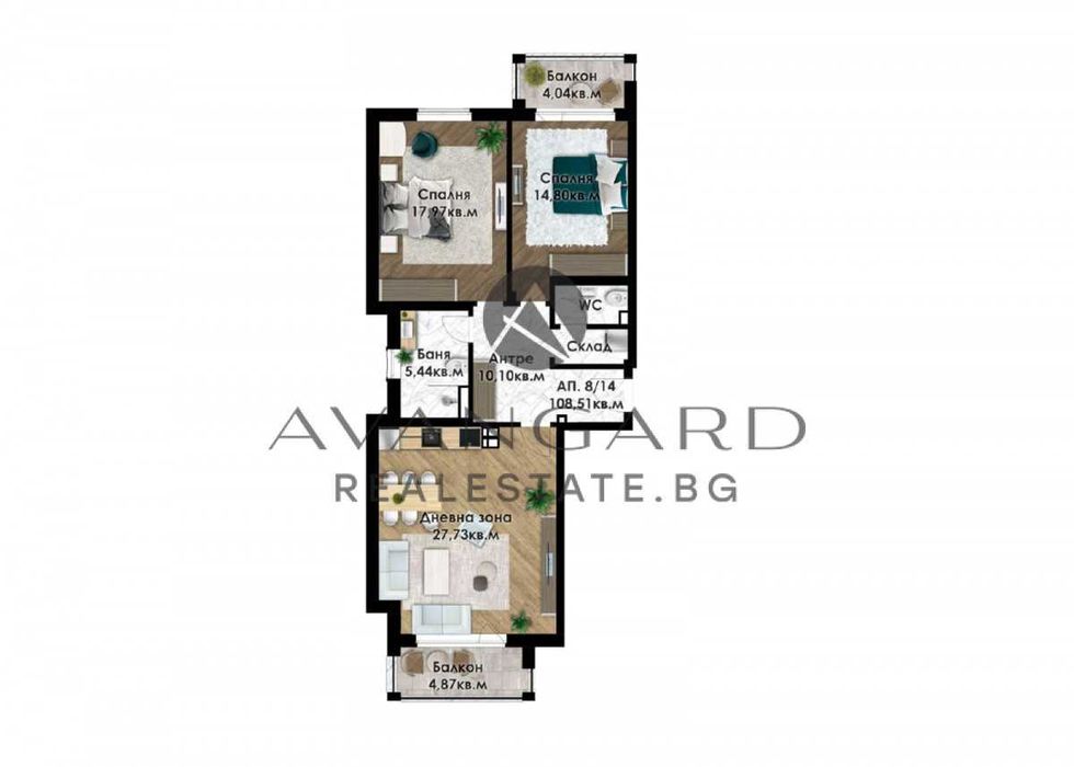 Продава се Тристаен апартамент в Пловдив, Беломорски - 121 кв.м за 953 €/кв.м - Снимка #12