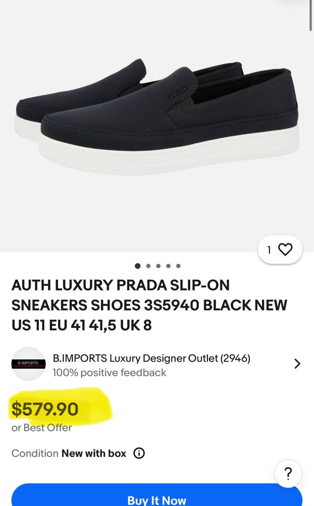 PRADA Slip- On Оригинални Обувки